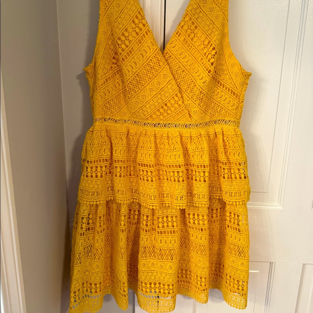 Francesca’s vneck ruffle dress